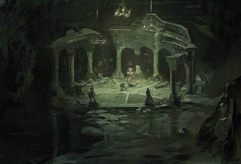 Characters in Ruined Temple — Green