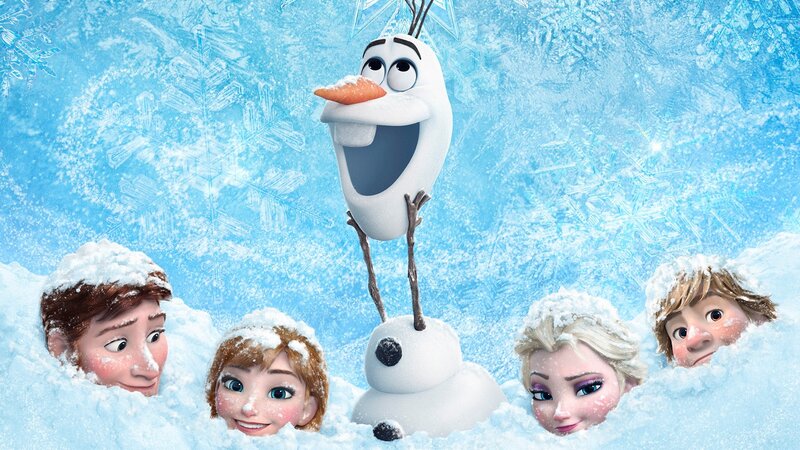 Characters in Snow — Blue
