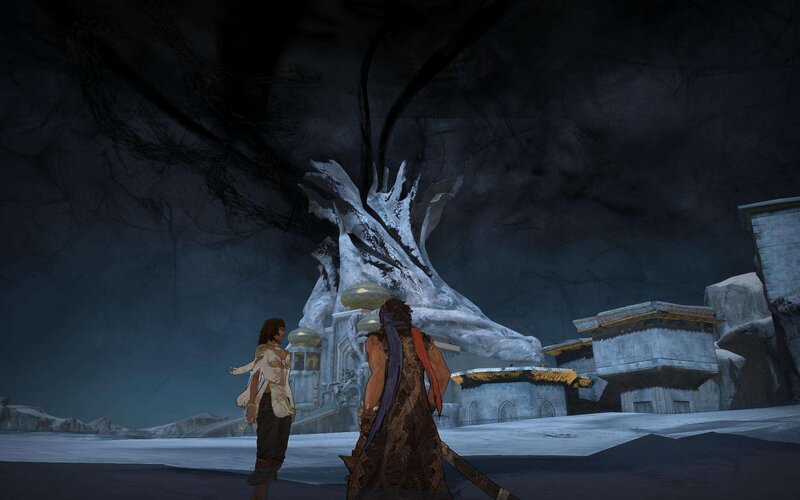 characters in snowy ruin