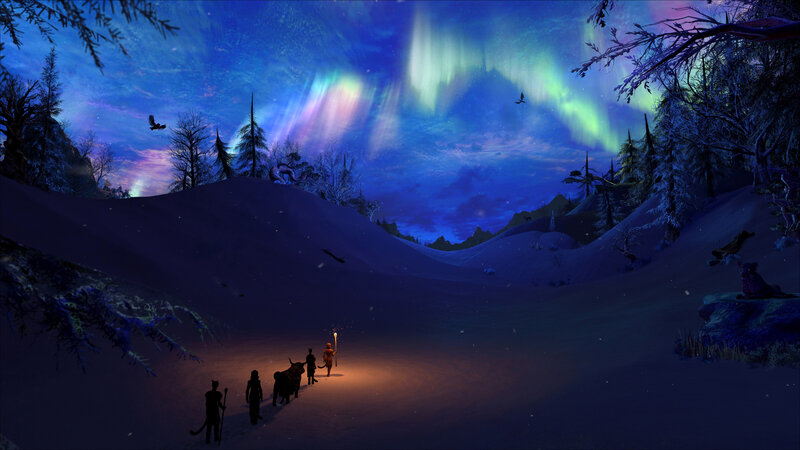 Characters in Snowy Valley — Blue