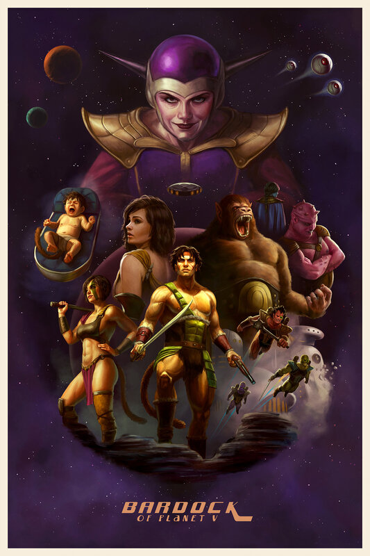 Characters in Space — Purple, Dramatic