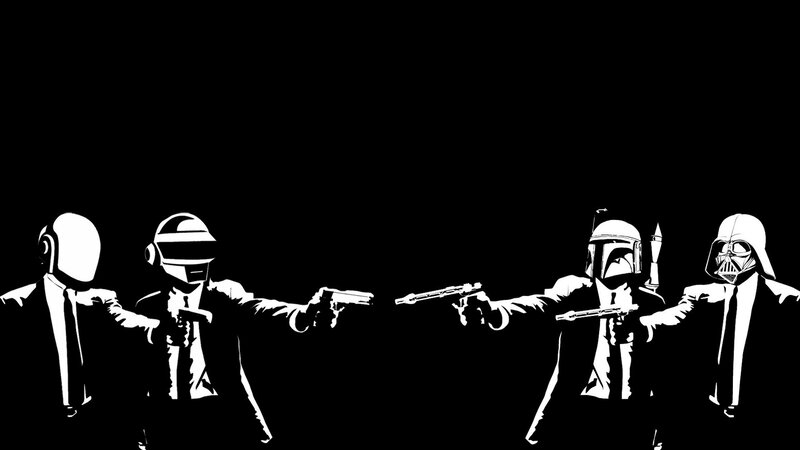 Characters in Suits with Guns — Black