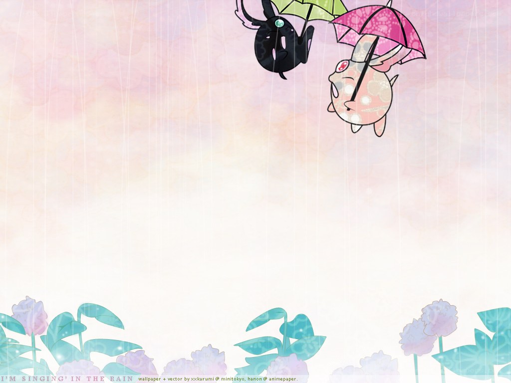 Characters in the rain