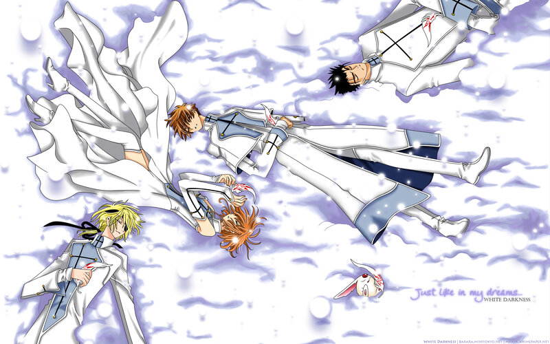 Characters in white uniforms