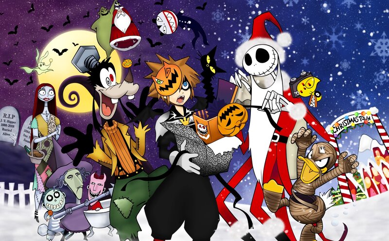 Characters in Winter Scene — Purple
