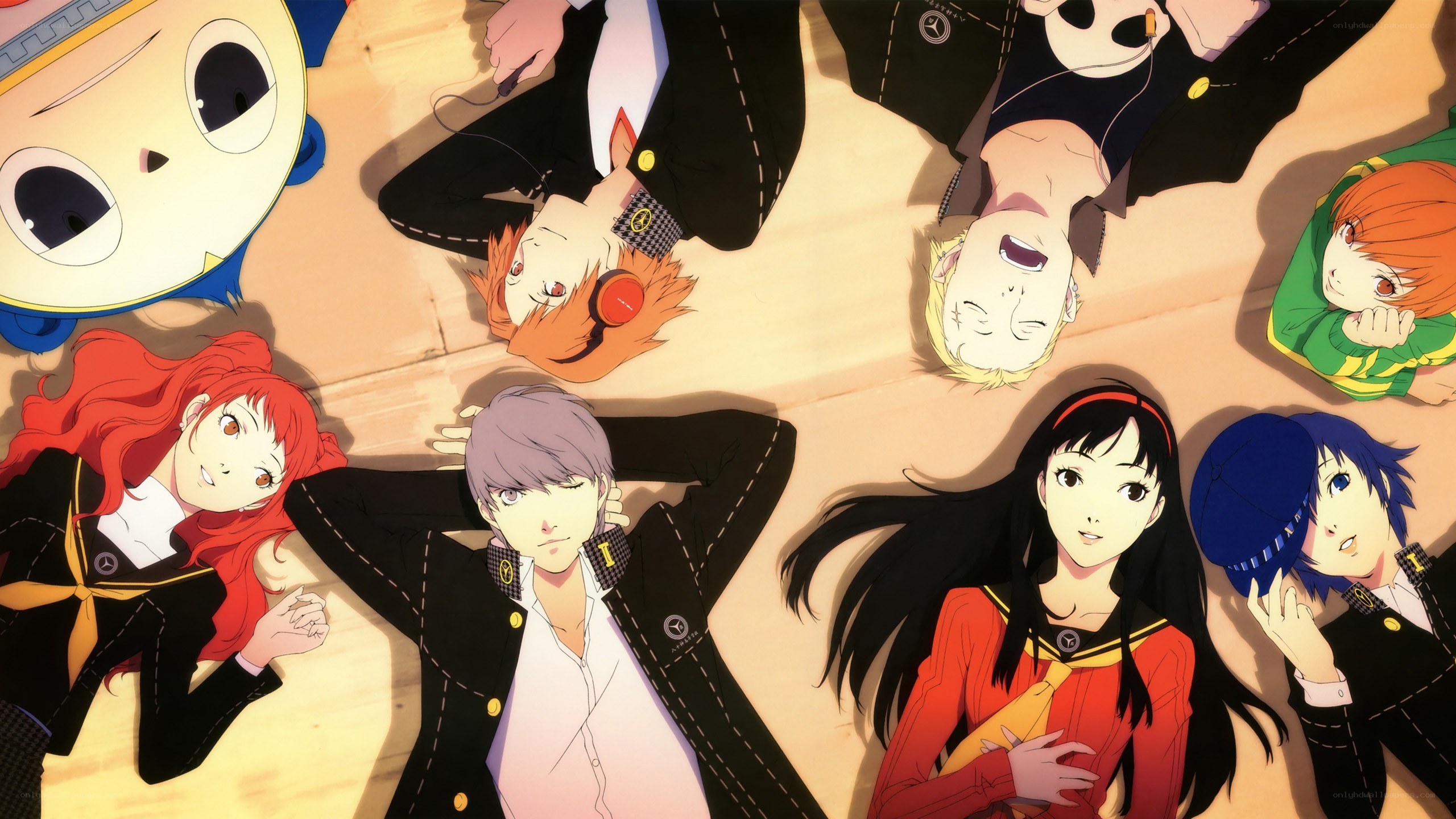 Characters lying on the floor