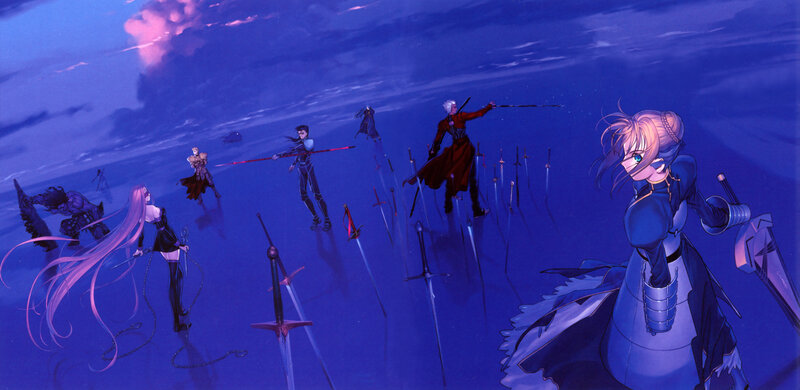 Characters on a Blue Field
