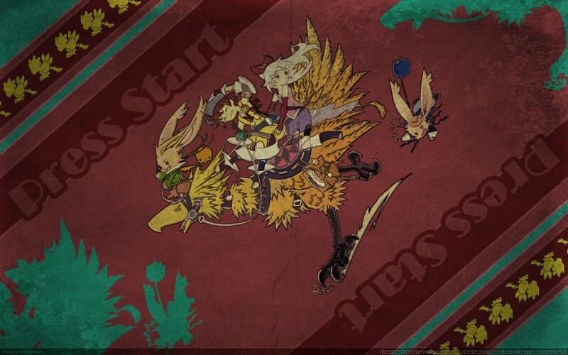 Characters on a Chocobo