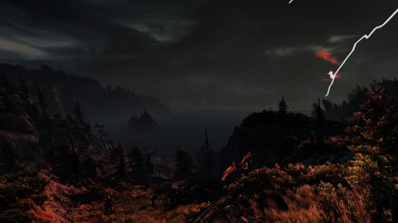 Characters on a Cliffside
