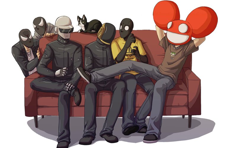 Characters on a Couch — Red