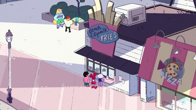 Characters on a Sidewalk