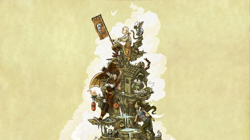 Characters on a Tower