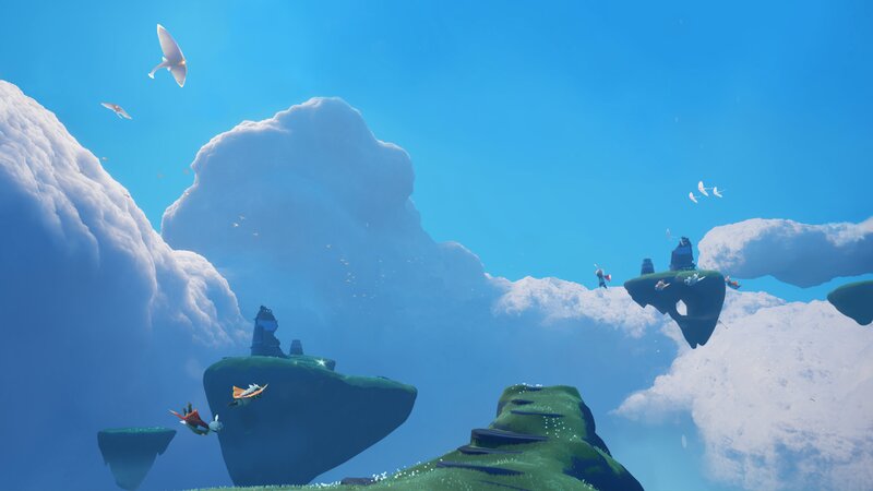 Characters on Floating Islands — Blue