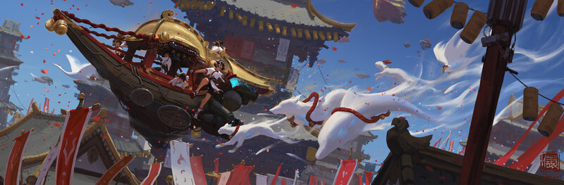 Characters on Flying Ship