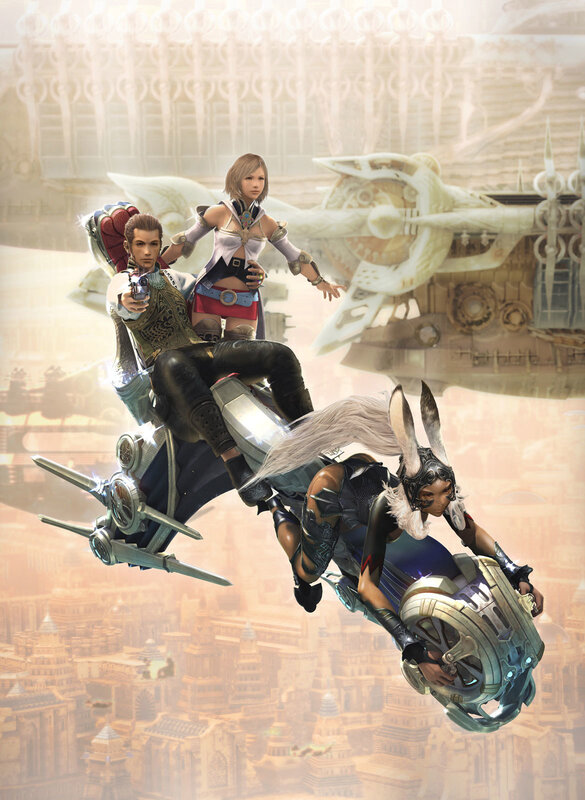 Characters on flying vehicles