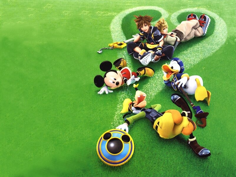 Characters on Grass Field