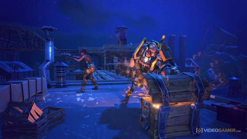 Characters on Rooftop — Blue