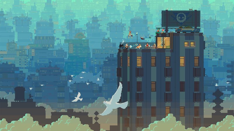 Characters on Rooftop