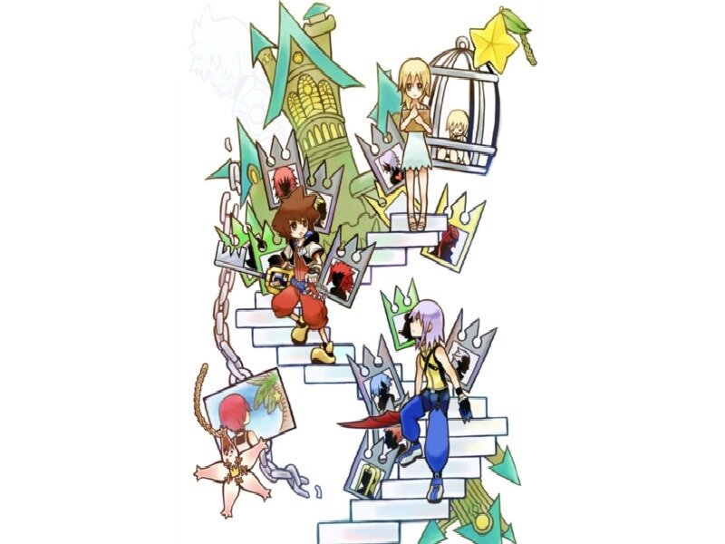 Characters on Stairs