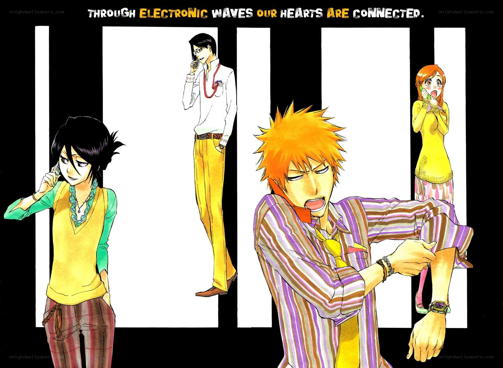 Characters on the phone