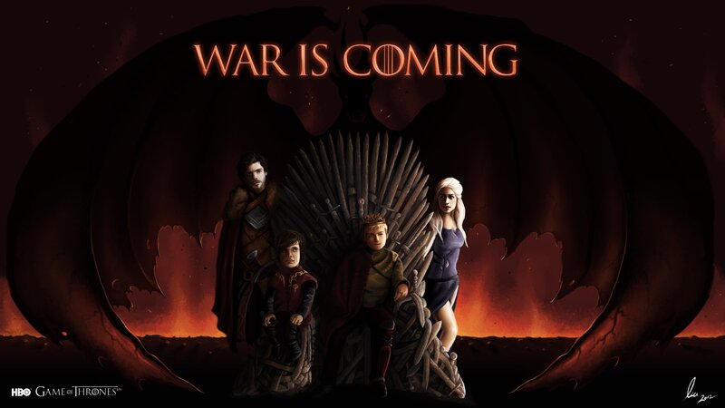 Characters on Throne — Red