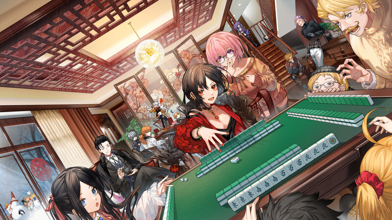 Characters Playing Mahjong