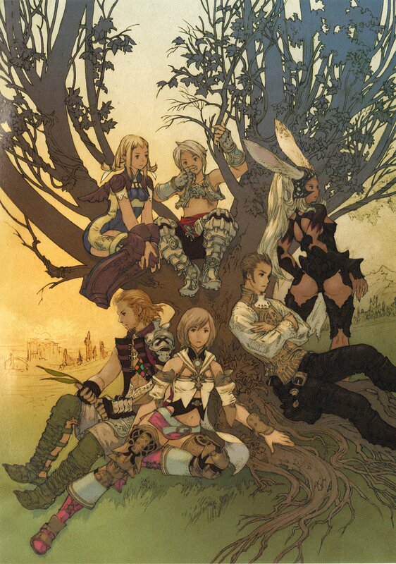 Characters resting under a tree