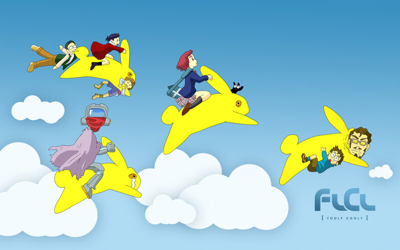 characters riding yellow rabbits