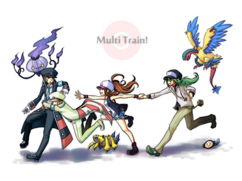 Characters Running in a Line