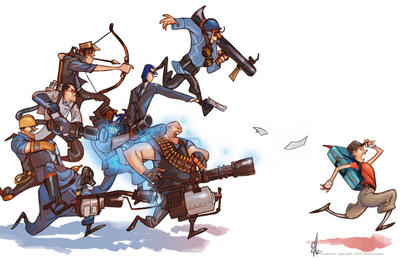 Characters Running