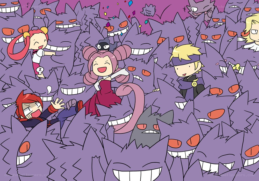 Characters surrounded by Gengar