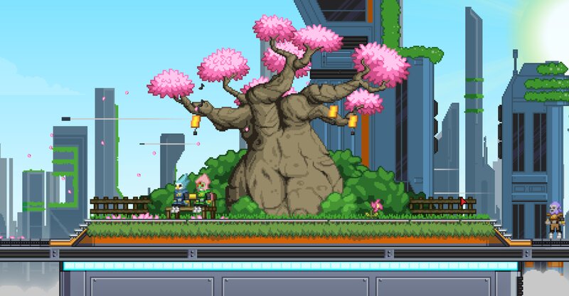 Characters under Cherry Tree