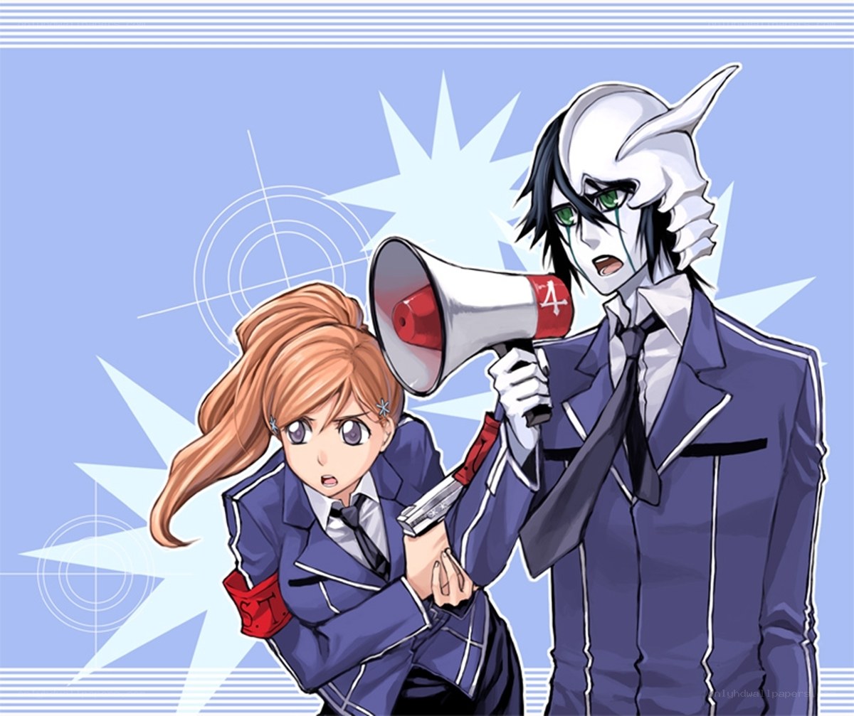 Characters with megaphone