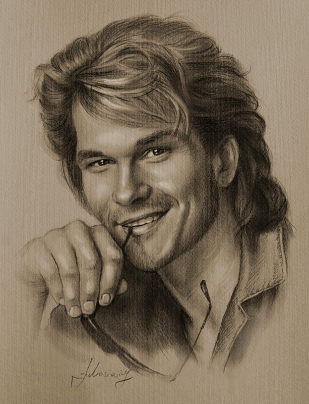 charcoal portrait of a man