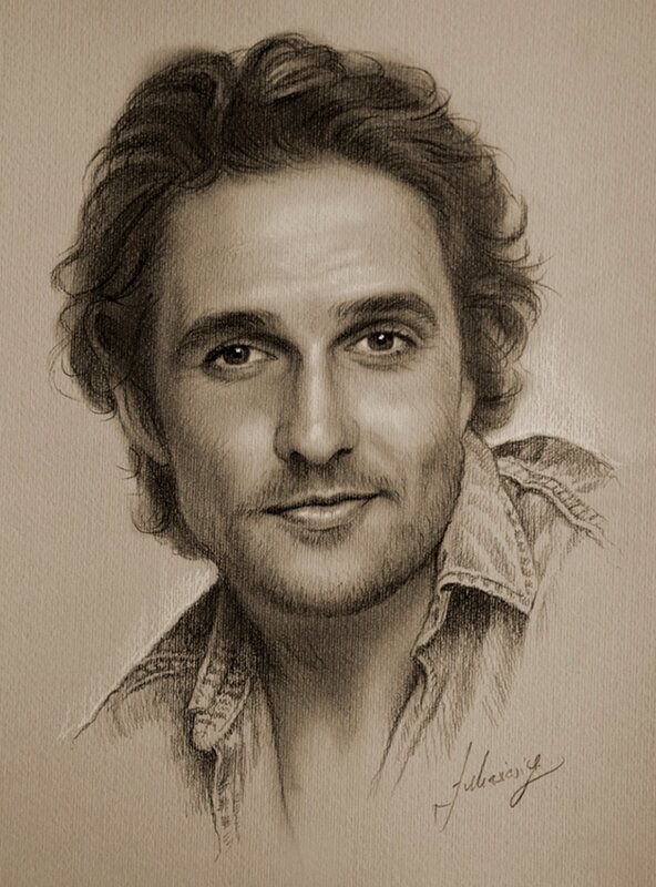 charcoal portrait of a man