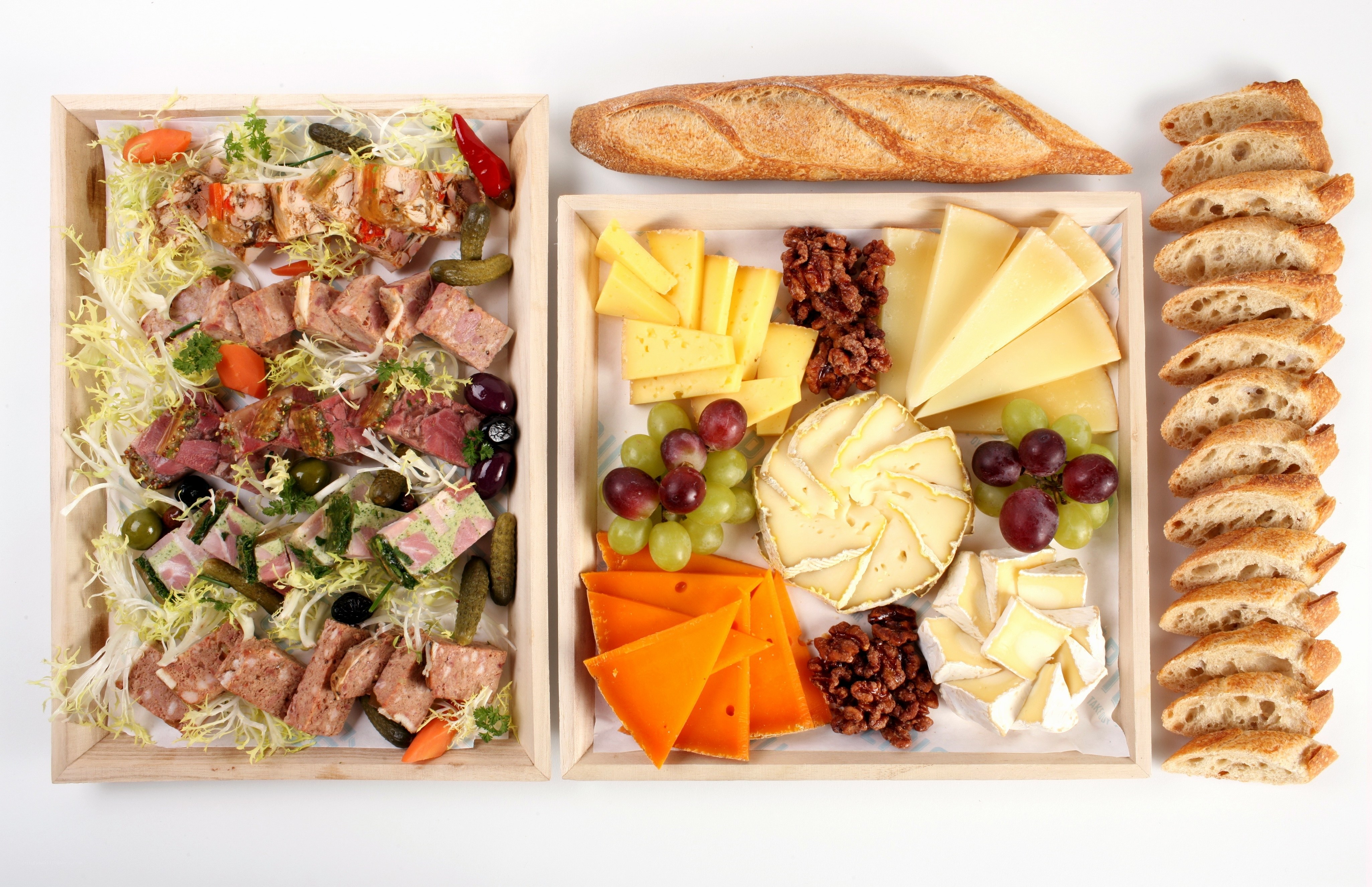Charcuterie and cheese platters