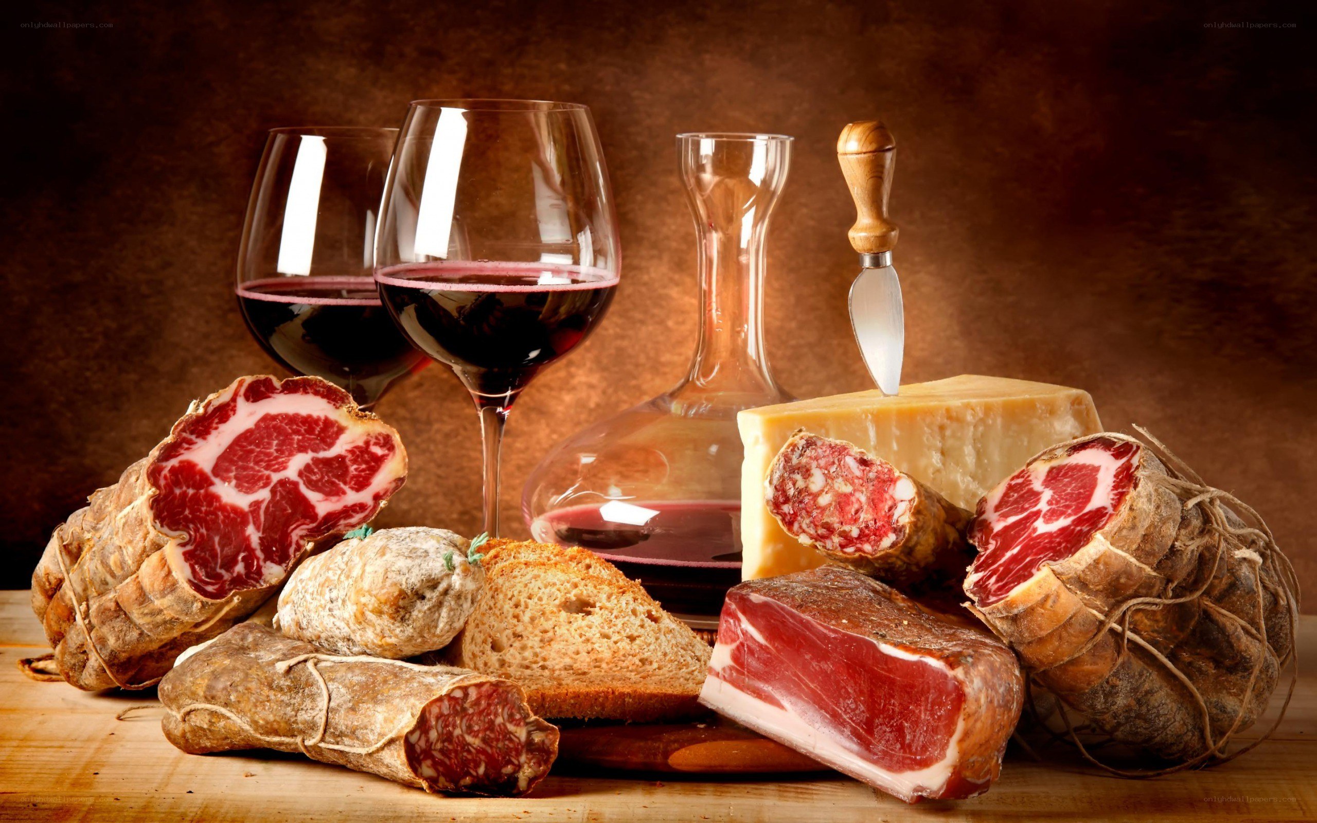 Charcuterie and red wine