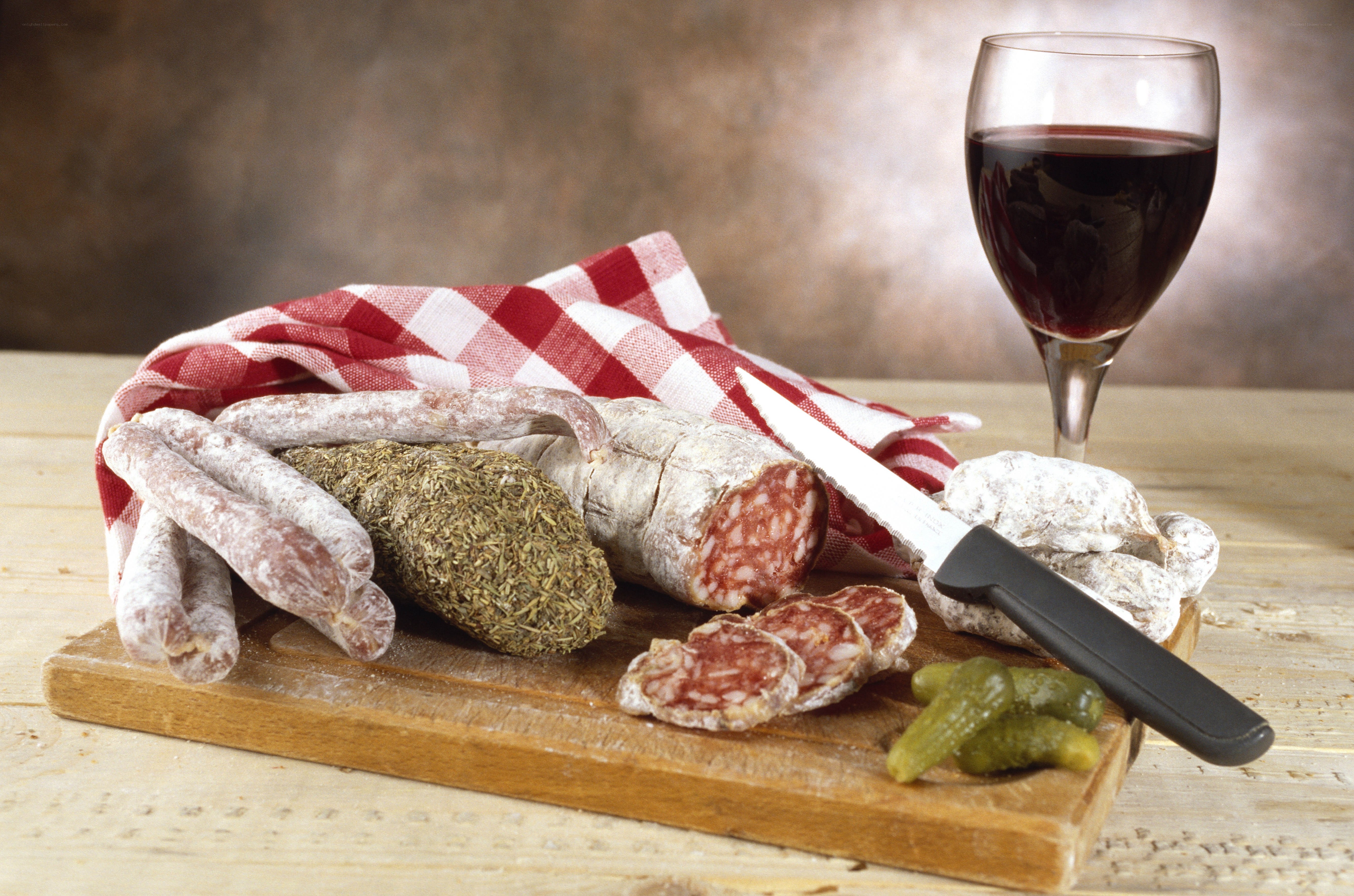 Charcuterie board with wine