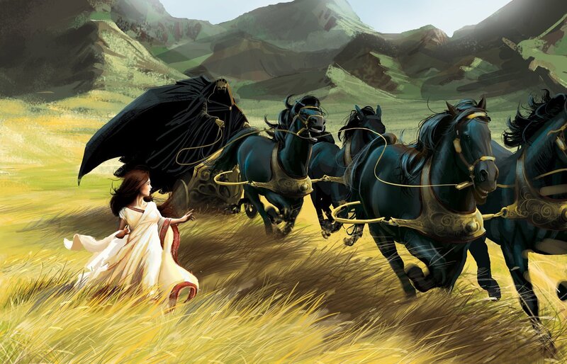 Chariot chase in a field