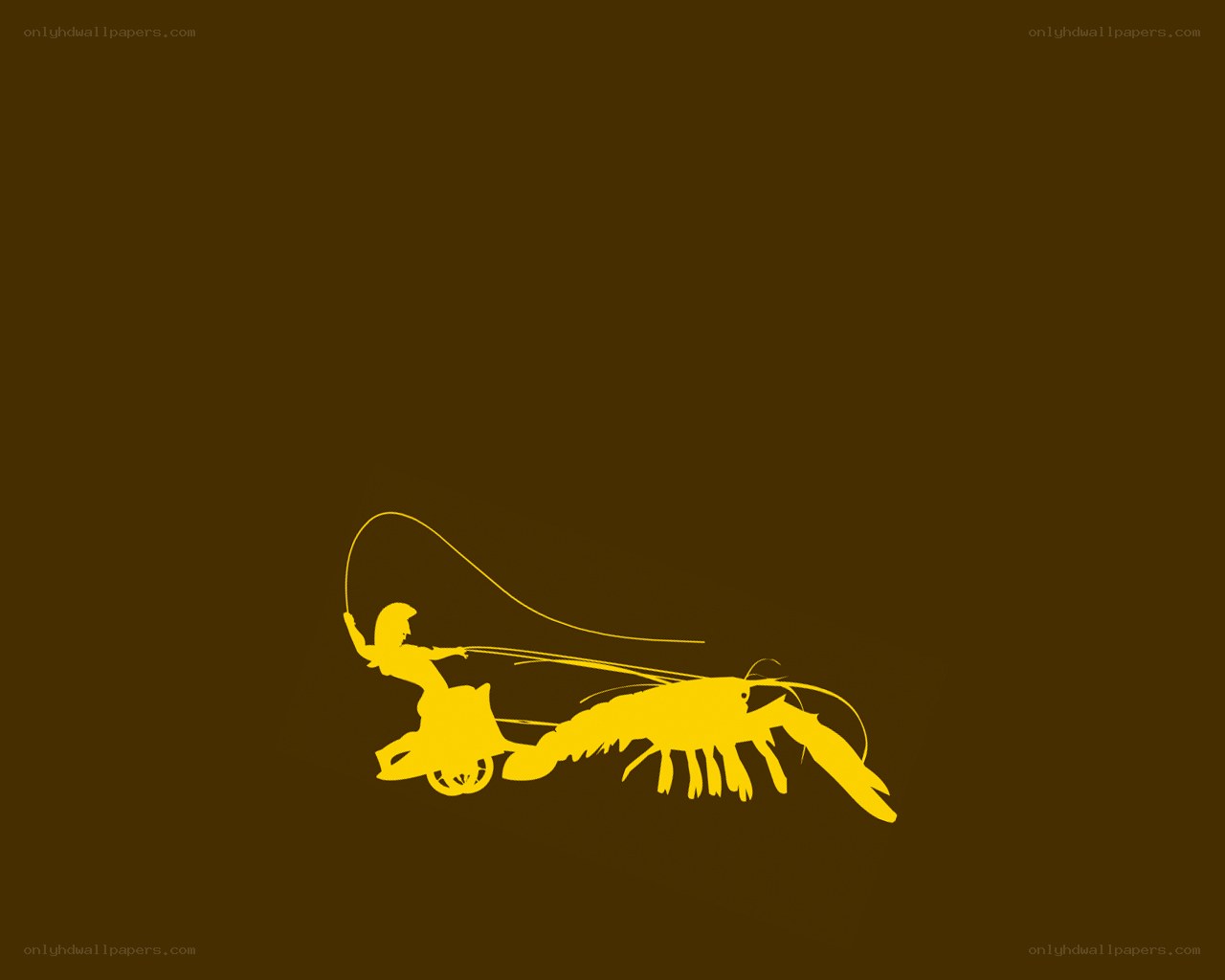 Chariot pulled by a lobster