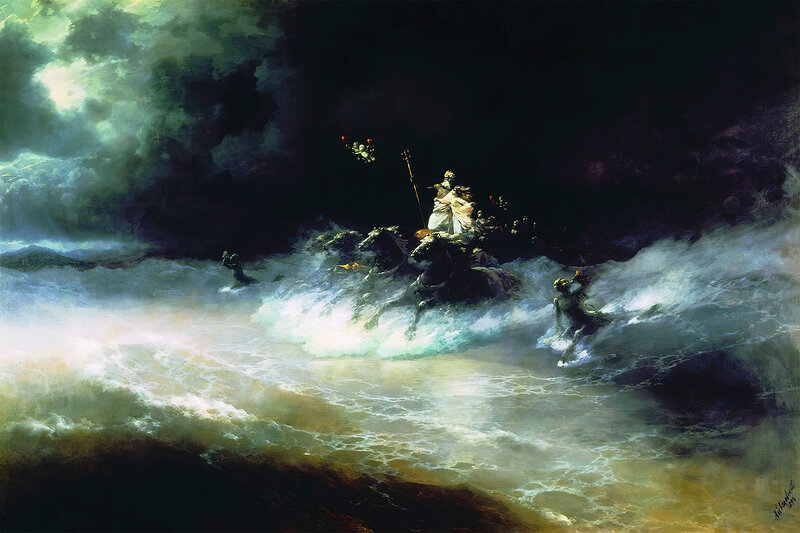 Chariot Pulled by Horses — Dark