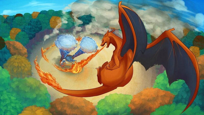 Charizard and Blastoise