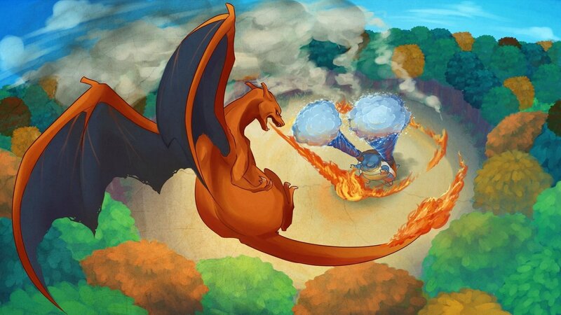 Charizard Battling a Pokémon
