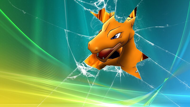 Charizard Breaking Glass