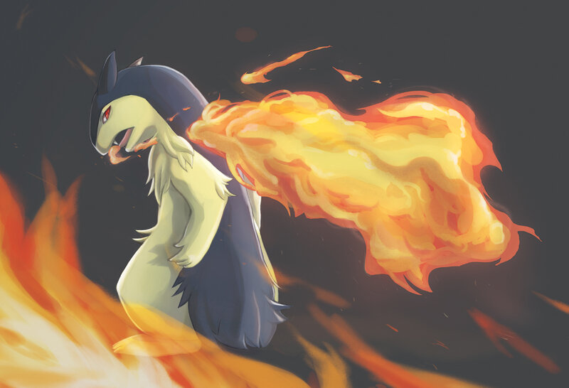 Charizard breathing fire
