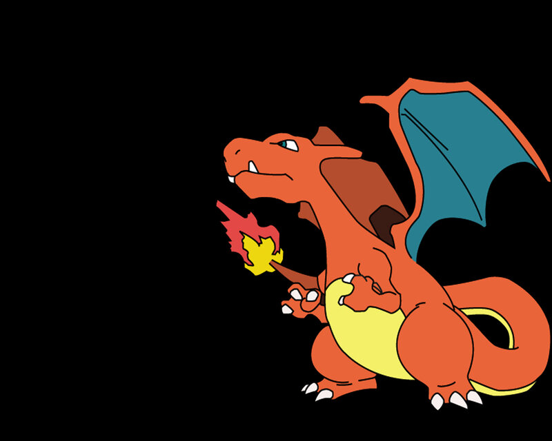 Charizard Breathing Fire — Orange, Dynamic
