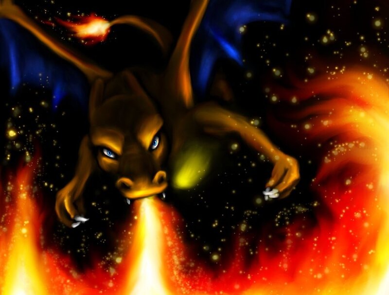 Charizard Breathing Fire — Red