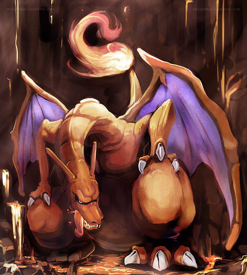 Charizard in a cave