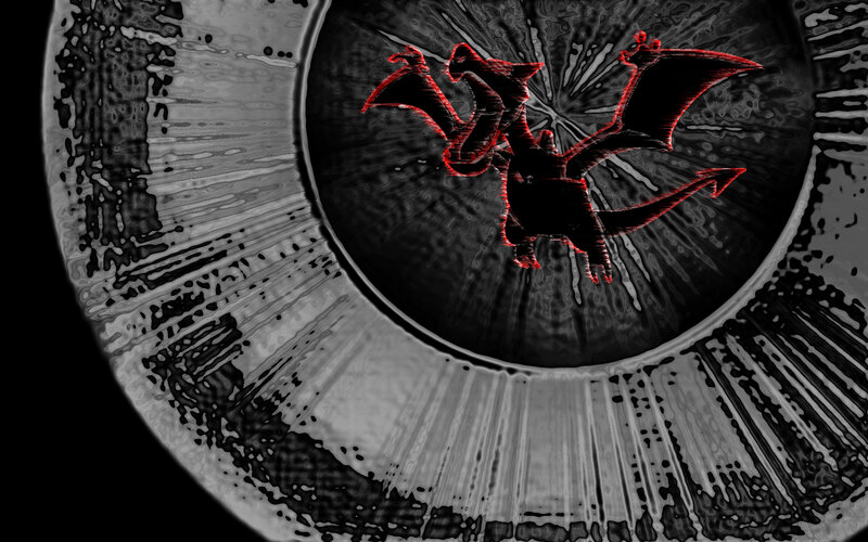 Charizard in a digital tunnel