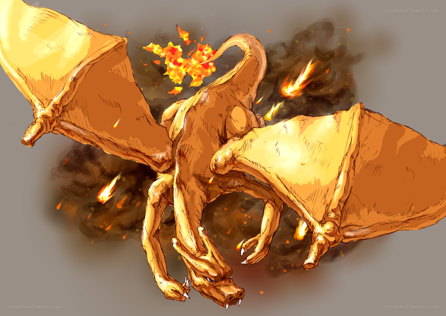Charizard in fiery battle
